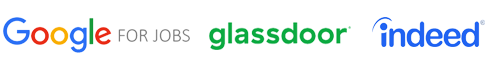 Google, Glassdoor och Indeed logga